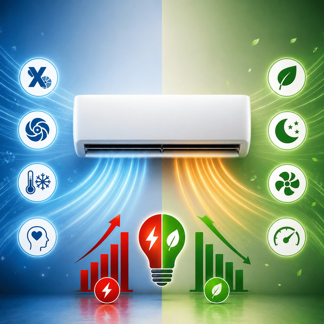 Features That Increase or Decrease Electricity Consumption in Air Conditioners (X-Fan, Turbo, I Feel)