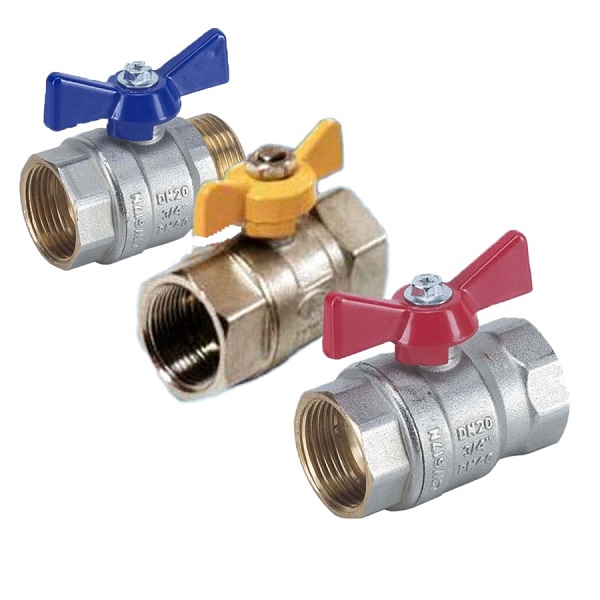 KAS - Ventil rekorlu kəpənək(latun-yarımdövr) 3/4" KAS