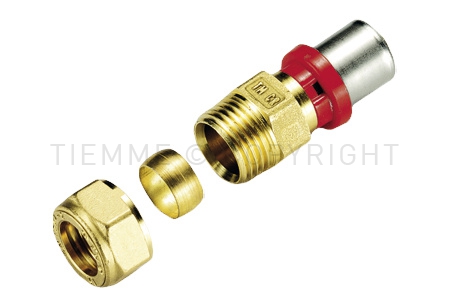TIEMME - Coupling external thread 20 x 2-Æ22 mm Tiemme