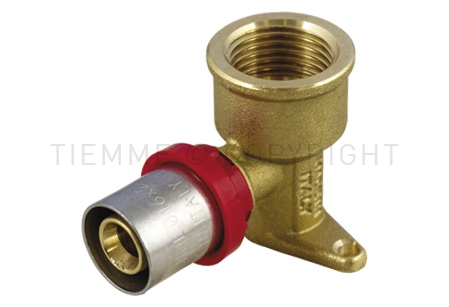 TIEMME - Elbow for the wall (in threaded)  16x15 mm Tiemme