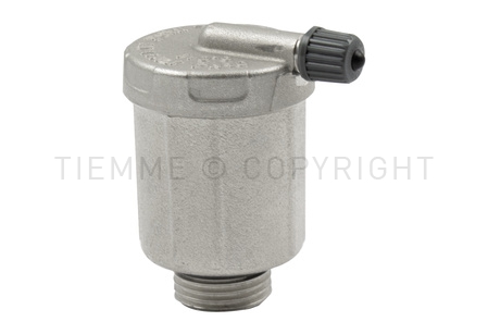 TIEMME - Nikel örtüklü avtomatik hava buraxma klapanı (yan çıxış) 1/2"  Tiemme