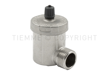 TIEMME - Nikel örtüklü avtomatik hava buraxma klapanı (yan çıxış) 1/2"  Tiemme