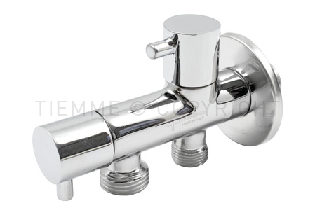 TIEMME - Faucet dual for washing machine 1/2" (1/2"-3/8") Tiemme