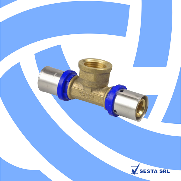 SESTA SRL - Te iç yivli 16x1/2x16" mm pres Sesta SRL