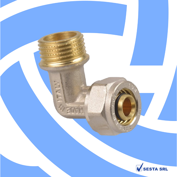 SESTA SRL - Dirsək çöl yivli 16x1/2" mm Sesta SRL