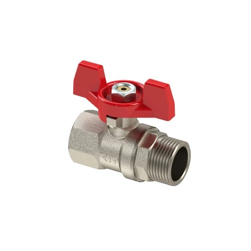 ROS TUR PLAST - Ventil latun iç/çöl PN 25 kəpənək qollu 3/4" RTP