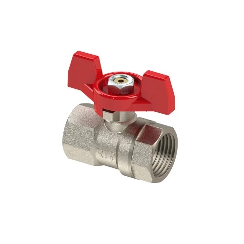 ROS TUR PLAST - Ventil latun iç/iç PN 25 kəpənək qollu 1/2" RTP